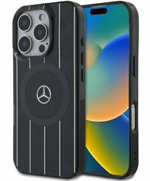 Mercedes Topeltkiht Ristuvad Jooned MagSafe Tagumise Korpuse Apple iPhone 16 Pro jaoks