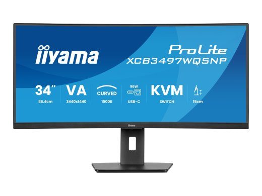 iiyama ProLite XCB3497WQSNP-B1 34-tolline UltraWide 3440 x 1440 120Hz HDMI DisplayPort USB-C Monitor