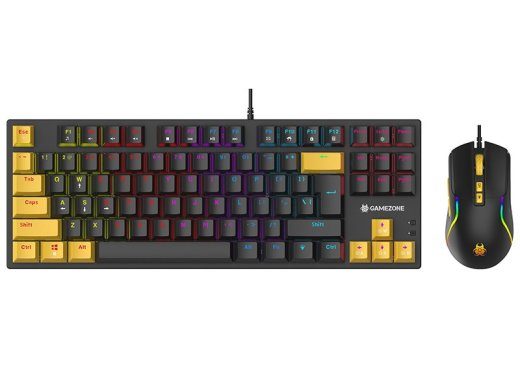 Tracer HORNET 87 Gaming Keyboard and Mouse USB QWERTY English Black, Yellow