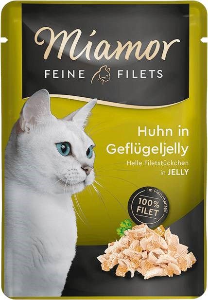 MIAMOR Feine Filets Chicken with poultry jelly - märgtoit kassidele - 100g