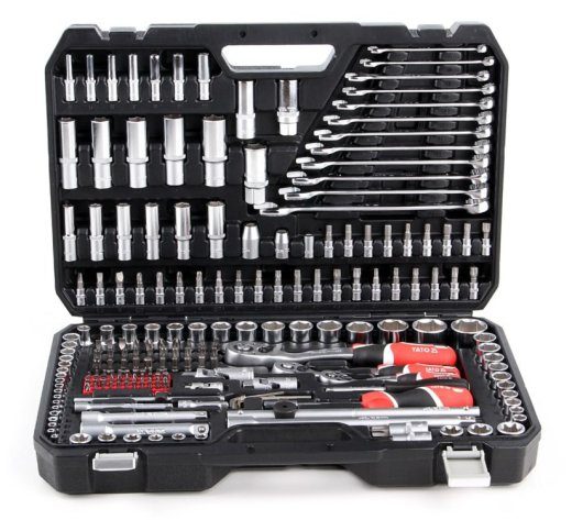 YATO YT-38841 1/4", 3/8", 1/2" pistikupessi komplekt