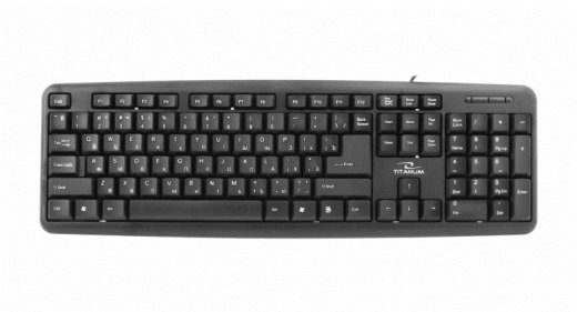 Esperanza TKR101 klaviatuur Office USB QWERTY Inglise, vene keeles Must