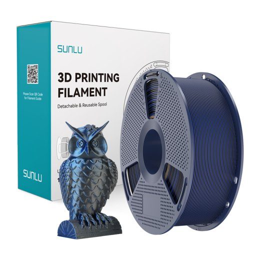 Sunlu PLA+ Silk kahevärviline filament (Black and Blue)