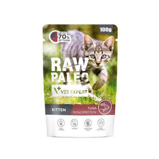VETEXPERT toore Paleo kassatoit tonnikaal - märjakas kassatoit - 100g