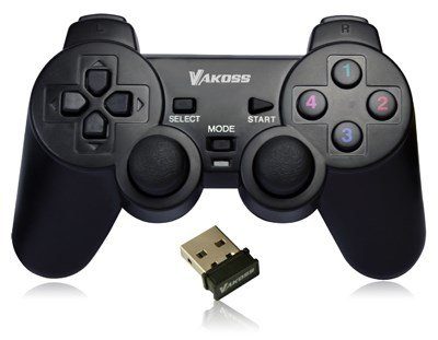 Vakoss GP-4705BK Mängukontroller must RF Gamepad Analogue/Digital PC, Playstation 3