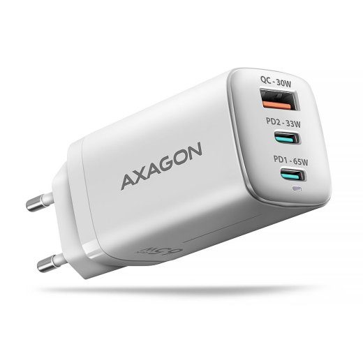 MOBIILLAADUR SEINA USB 65W/GAN 3PORT ACU-DPQ65W AXAGON