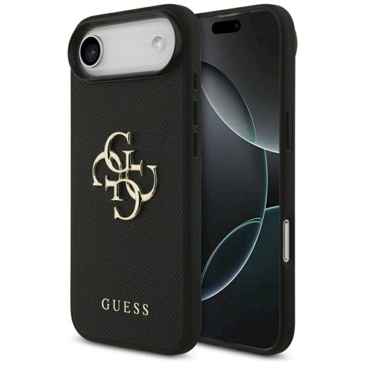 Guess Grained Big 4G & Classic Logo ümbris iPhone Air jaoks / must