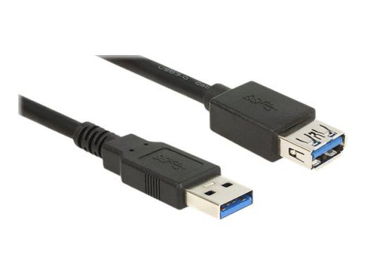 Delock pikenduskaabel USB 3.0 1,5m must