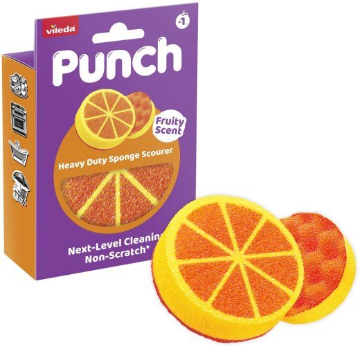 Vileda Punch tugev oranž hõõrdeküpsis 1 tk.