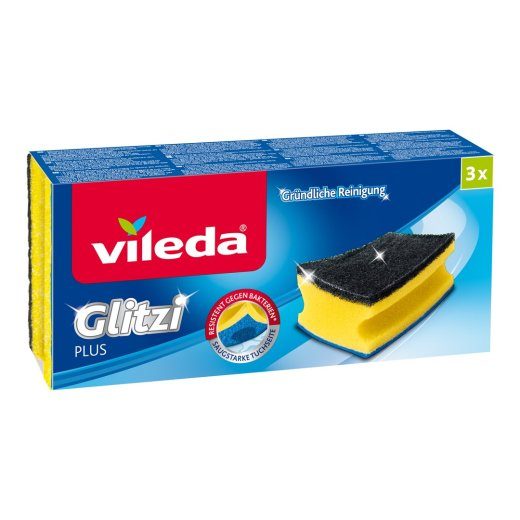 Profiliuota kempinė Vileda Glitzi Plus 3 vnt.
