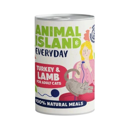 ANIMAL ISLAND Everyday Türgi ja lambaliha - märgkassitoit - 400g
