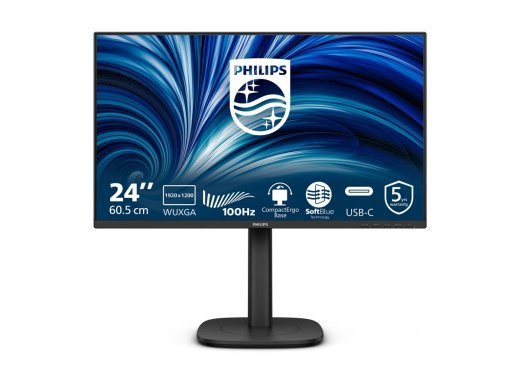 Philips 24B2N3200D 24 IPS 1920 x 1200 (WUXGA) VGA (HD-15) HDMI DisplayPort 100Hz monitorius