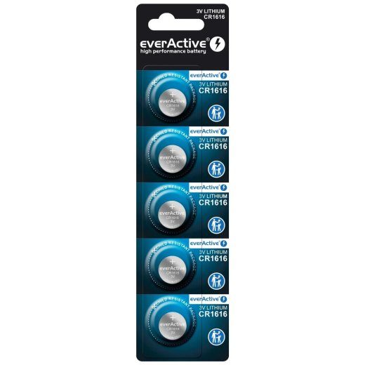 Lithium patarei mini everActive CR1616 - blistr 5 tk.
