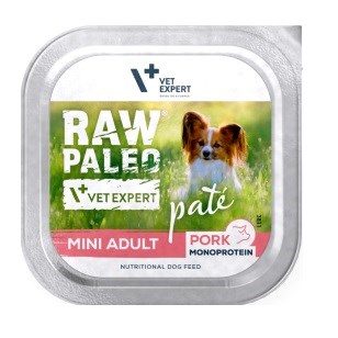VETEXPERT Raw Paleo Pâte Mini Adult Pork - niiske koeratoit - 150g