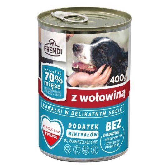 FRENDI with Beef chunks in delicate sauce - niiske koeratoit - 400g