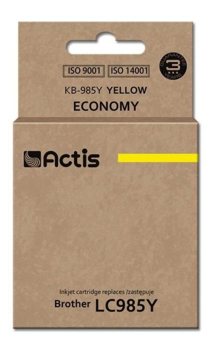 Actis KB-985Y Tint (asendus Brother LC985Y jaoks; Standard; 19,5 ml; kollane)