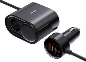 Baseus High Efficiency 1for2 Car Charger 30W