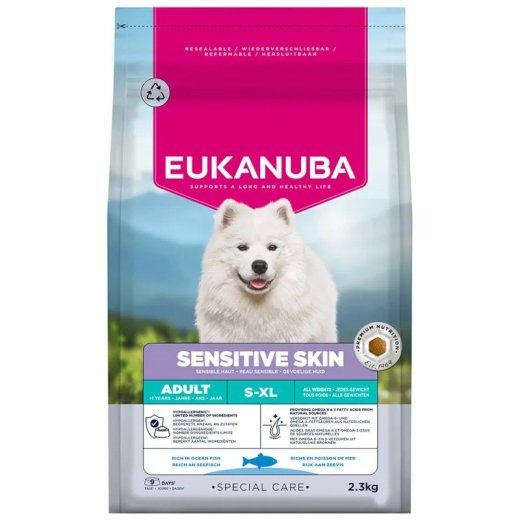 Eukanuba Erihooldus Tundlik nahk Mono - kuiv koeratoit - 2,3kg