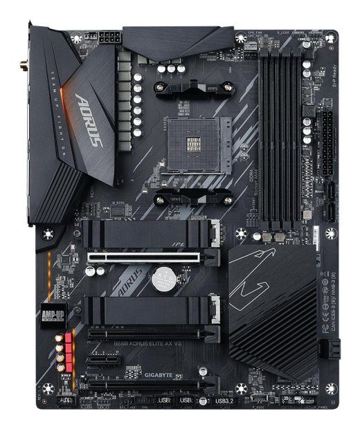 Emaplaat GIGABYTE AMD B550 Socket AM4 ATX RAM DDR4-SDRAM 4xSlots Wi-Fi Jah Bluetooth Jah 1xPCI Express x1 pesad 3xPCI Express x16 pesad 2xNumber o
