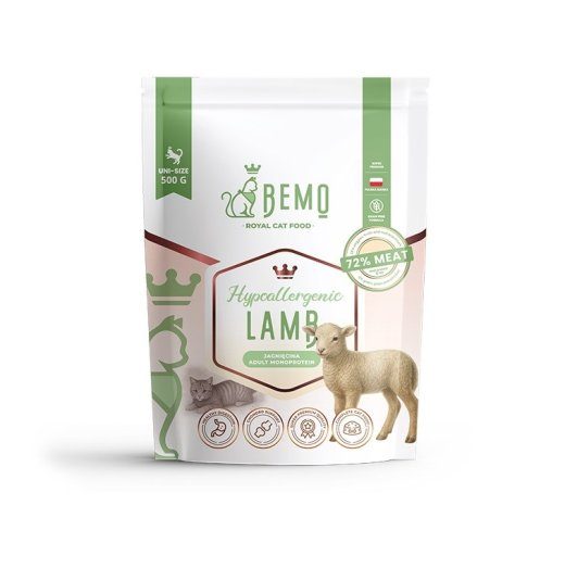 BEMO Cat Hypoallergenic Lamb Kuiv kassitoid, 500g