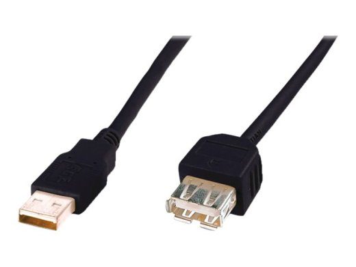 DIGITUS USB pikenduskaabel 1,8m must