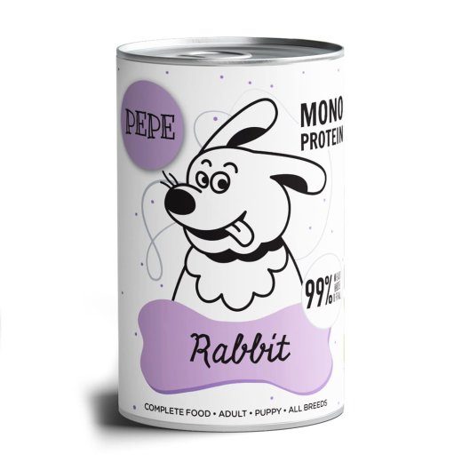 PAKA ZWIERZAKA Pepe Rabbit - märg koeratoit - 400g