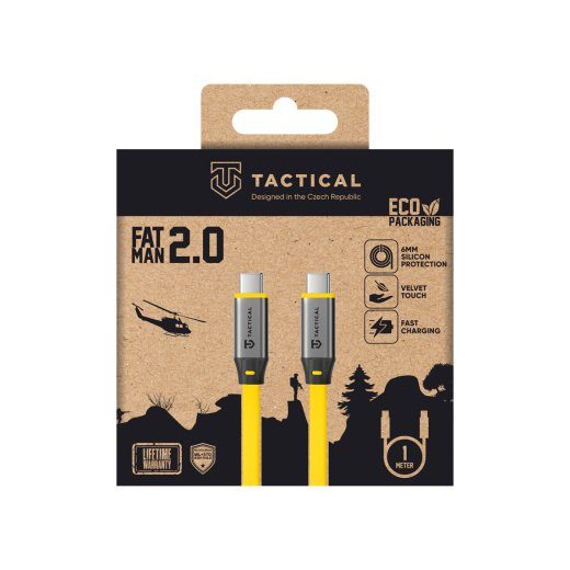 Tactical Fat Man 2.0 USB-C/USB-C Kaabel 1m / kollane
