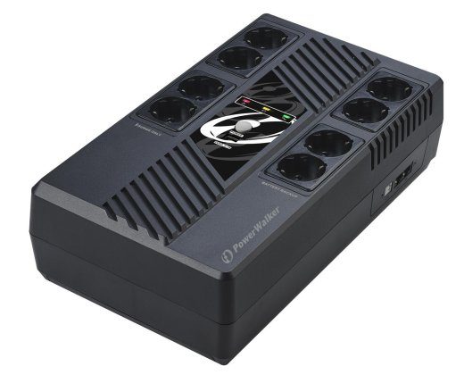 POWERWALKER UPS Line-Interactive 600VA MS 8x FR RJ45 in/out USB HID USB charger