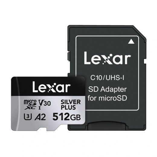 Lexar High-Performance Silver Plus microSDXC 512GB mälukaart + adapter