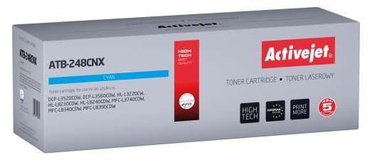 Activejet ATB-248CNX Taimer Brotheri printeritele; Asendus Brother TN248XLC; Supreme; 2300 lehekülge; sinine)