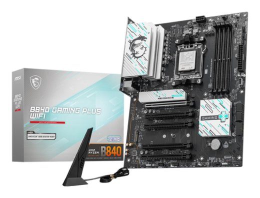 PÄIVALAITED MSI AMD B840 SAM5 ATX Mäluslotid 4 5xPCI-Express 16x 2xM.2 1xHDMI 1xAudio-In 1xAudio-Out 1xMicrophone 4xUSB 2.0 3xUSB 3.2 1xUSB-C 1xRJ4...