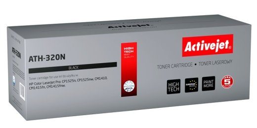 Activejet ATH-320N Toner (asendus HP 128A CE320A-le; Supreme; 2000 lehte; must)