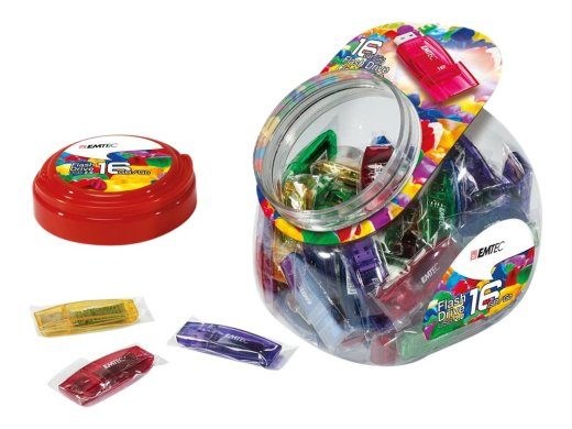 Emtec ECMMD16GC410JAR80 16GB USB 2.0 USB-mälupulk sinine, roheline, lilla, punane, kollane