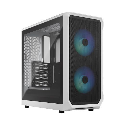 Fractal Design Focus 2 Side window Midi Tower ATX RGB White TG Clear Tint
