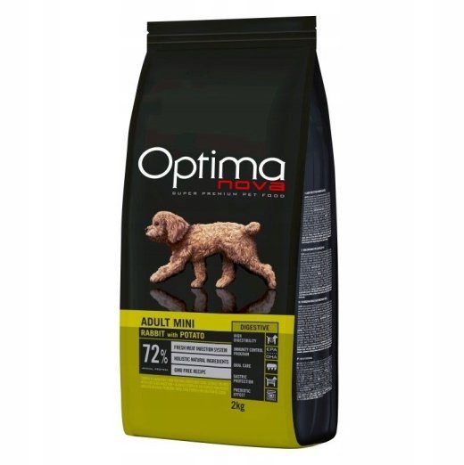 OPTIMANOVA Adult Mini Digestive Rabbit & Potato - kuivkoeratoit - 2kg