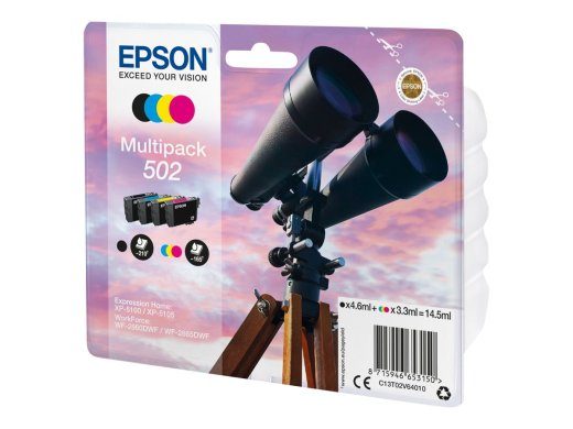Epson 502 Multipack Must Kollane Sinine Magenta tint C13T02V64010