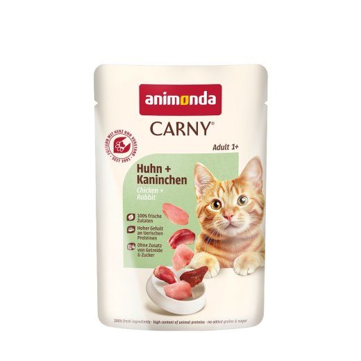 ANIMONDA Carny Adult Chicken and Rabbit Wet Cat Food - 85g
