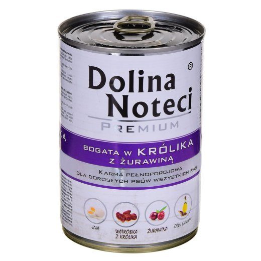 DOLINA NOTECI Premium Rich in rabbit and cranberry - märg koeratoit - 400 g