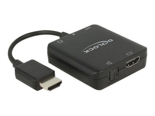 DeLOCK HDMI Audio Extractor, 4K 60 Hz, Kompaktne HDMI audio signaali eraldaja