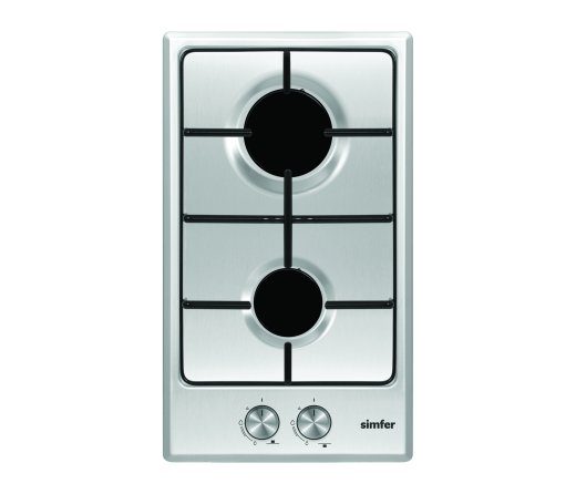 Simfer Hob H3.200.VGRIM Gas Number of burners/cooking zones 2 Rotary knobs Stainless steel