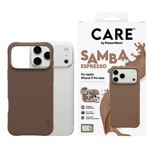 CARE by PanzerGlass moekas ümbris Samba kaitsekate iPhone 17 Pro Max espressole