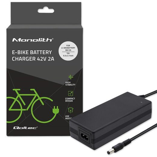 Qoltec 50760 Laadija e-bike akudele 36V/42V 2A 5.5*2.1