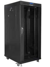 19 inch RACK installation cabinet, standing 37u 800x1000 black LCD glass door (flat pack)
