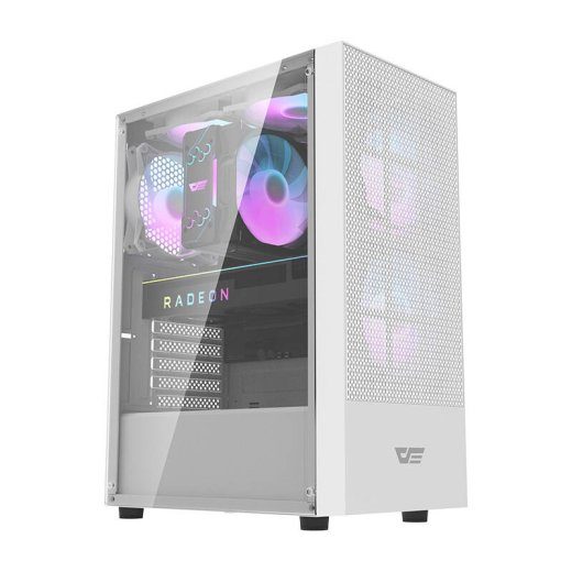 Darkflash A290 arvutikorpus (valge) + 3 RGB ventilaatorit