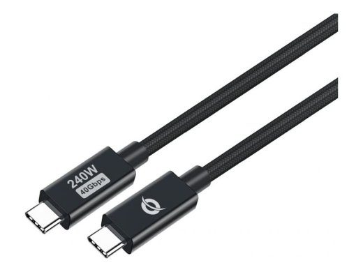 Conceptronic USB4 Gen 3 kuni USB C-kaabel 2m must