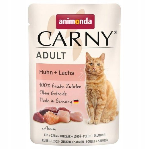 ANIMONDA Carny Adult kana ja lõhe - märg kassitoit - 85g