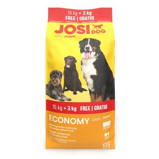 JOSERA JosiDog Economy Kuiv Koeratoit - 15kg + 3kg