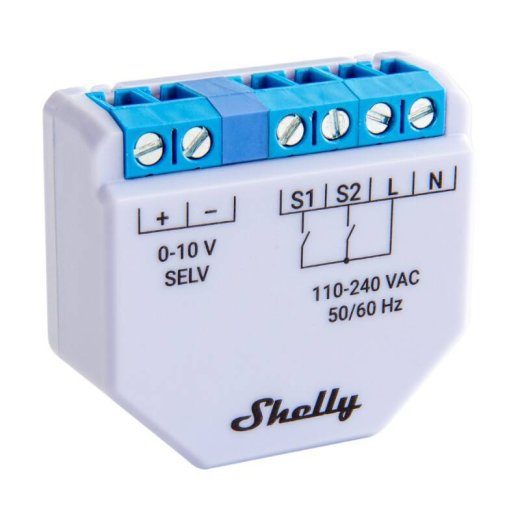 Shelly Plus 0-10V valgusti hämardaja, WiFi/Bluetooth