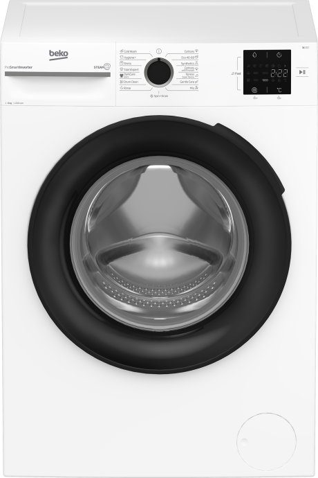 BEKO skalbimo mašina BM1WFSU36233WB, 6 kg, energijos klasė B, 44.6 cm, 1200 aps./min, inverterinis variklis, garso terapija
