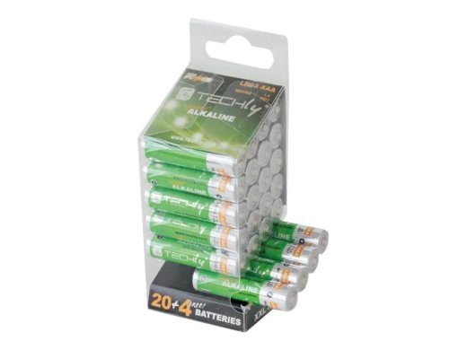 TECHly AAA/LR03 Standartinės Baterijos 24 Vnt.